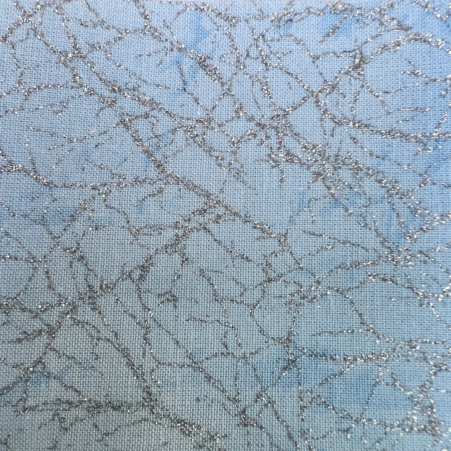 Diamond Dust by Whistler Studios Glitter / Sparkle 100% Cotton Fabric (110cm wide) - Baby Blue