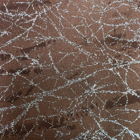 Diamond Dust by Whistler Studios Glitter / Sparkle 100% Cotton Fabric (110cm wide) - Cocoa