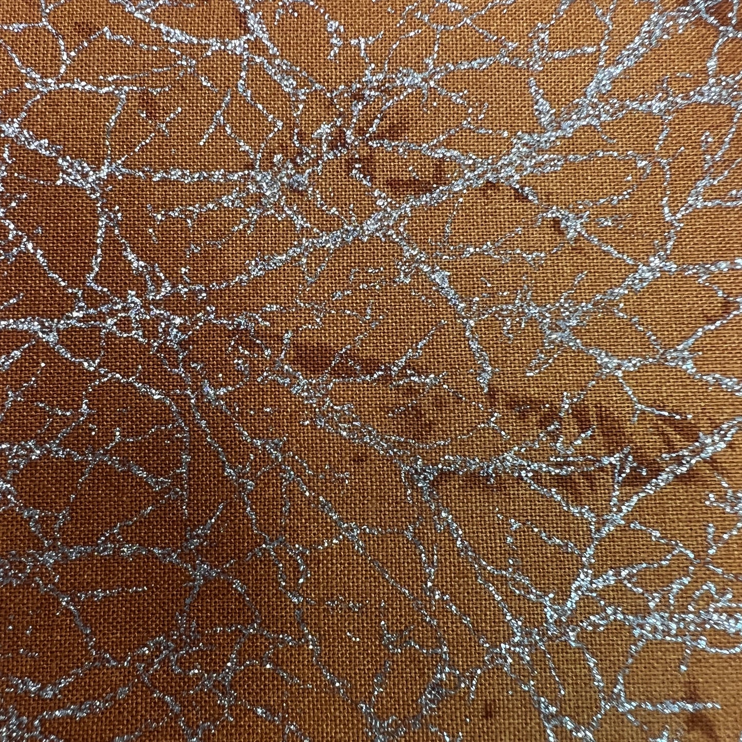 Diamond Dust by Whistler Studios Glitter / Sparkle 100% Cotton Fabric (110cm wide) - Cinnamon