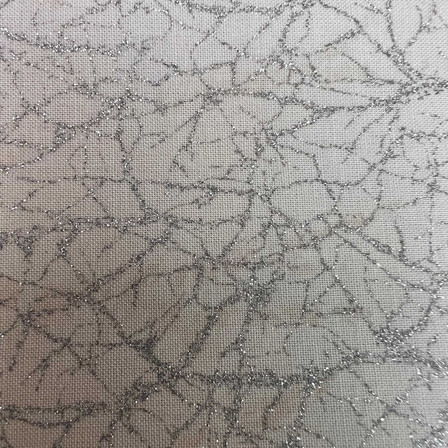 Diamond Dust by Whistler Studios Glitter / Sparkle 100% Cotton Fabric (110cm wide) - Cream