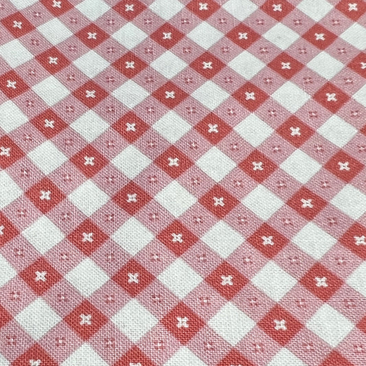 Poppie Cotton Gingham Picnic By The 1/2 Metre (108cm Wide) - Pink