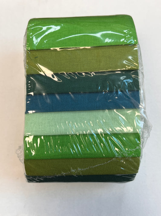 2.5 Inch Wide Fabric Stripes (55 Inches Long x 10 Pieces) - Emerald