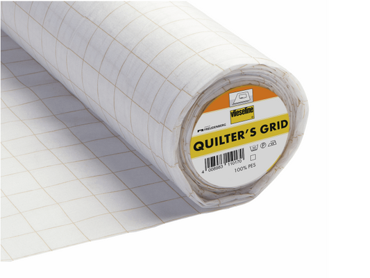Vlieseline Quilter's Iron-on Interlining Grid (90cm wide) - White