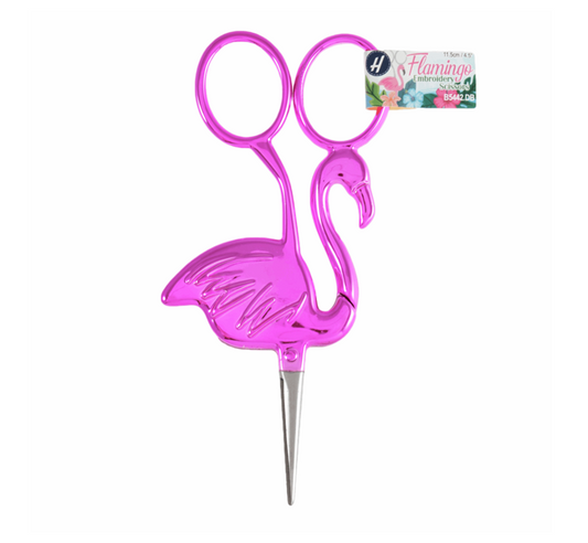Flamingo Embroidery / Needlework Scissors - Bright Pink