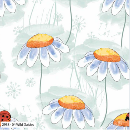 Sarah Payne British Waterways Cotton Prints By The Half Metre (112cm Wide) - Wild Daisies