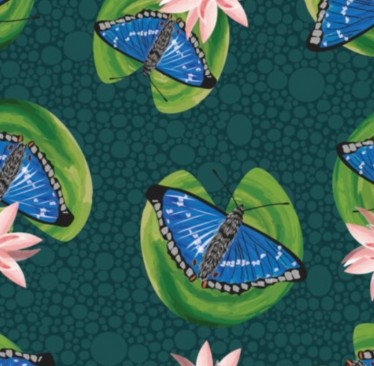 Sarah Payne British Waterways Cotton Prints By The Half Metre (112cm Wide) - Emperor Butterfly