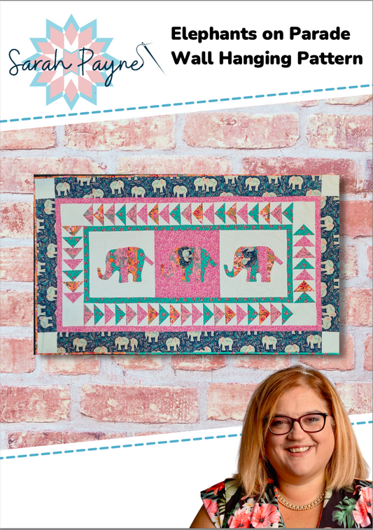 Sarah Payne's Elephants on Parade Wall Hanging Pattern Booklet