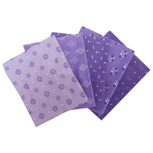 Essential Trend Cotton Fat Quarter (1/4) Bundles - Lilac / Purple